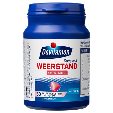 Davitamon Kauw Aardbei 60 NL