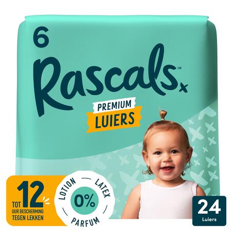 Rascals Premium Luiers Maat 6 15-20 KG 24 stuks