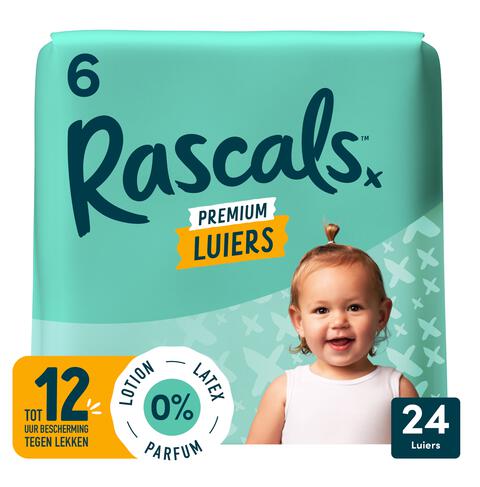 Rascals Premium Luiers Maat 6 15-20 KG 24 stuks