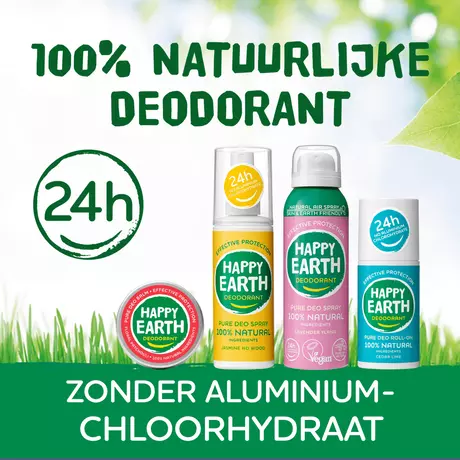 Happy Earth 100% Natuurlijke Jasmine Ho Wood Deodorant Roller 75 ML