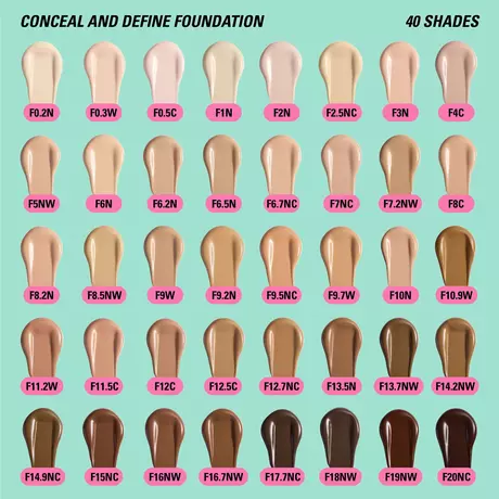 Revolution Conceal & Define Foundation F7Nc