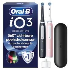 Oral-B iO 3 Zwart & Roze Duo Elektrische Tandenborstels
