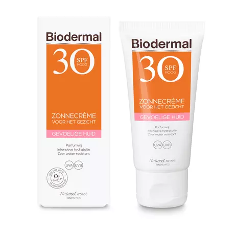 Biodermal Gevoelige Huid Zonnecrème Gezicht SPF30 50 ML