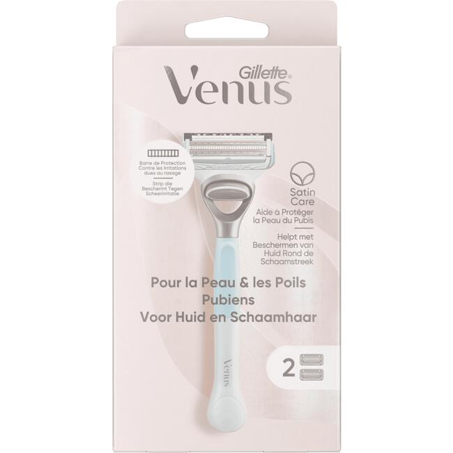 Gillette Venus Voor Huid en Schaamhaar Scheersysteem Met 2 Navulmesjes