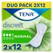 TENA Discreet Normal Incontinentieverband Duopack 2x12 stuks