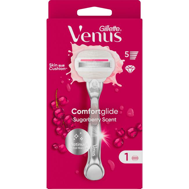 Gillette Venus Comfortglide Sugarberry Scheersysteem 5 Blades + 1 mesje