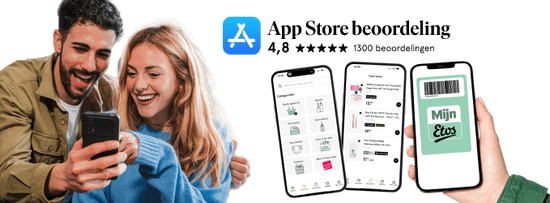 Download de Etos app, word lid en ontvang 2,50 euro cadeau!