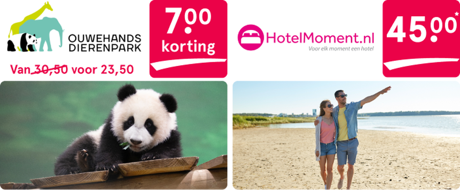 Ouwehands Dierenpark en Hotelmoment vouchers