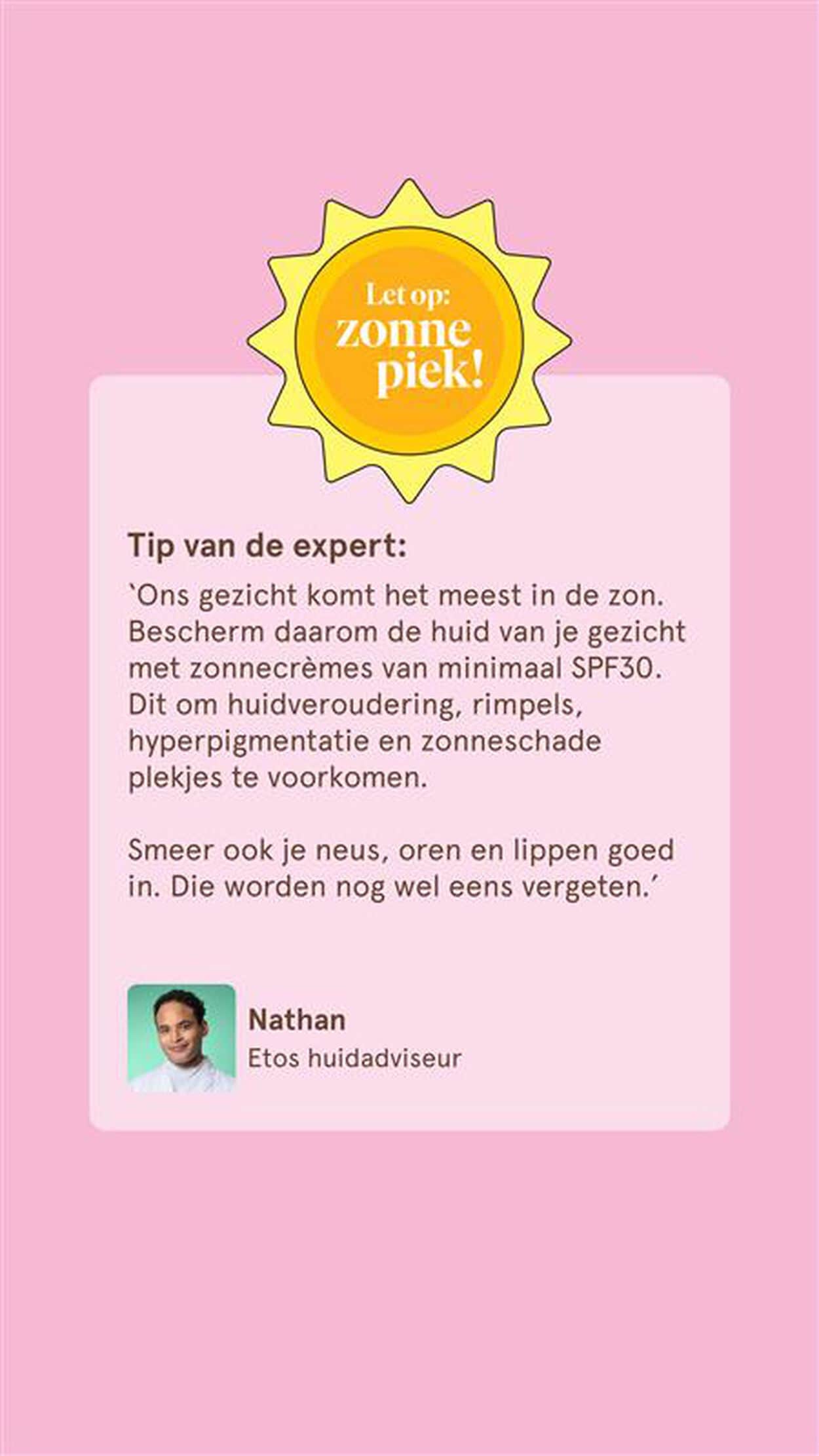 Tip gezichtszonnebrand