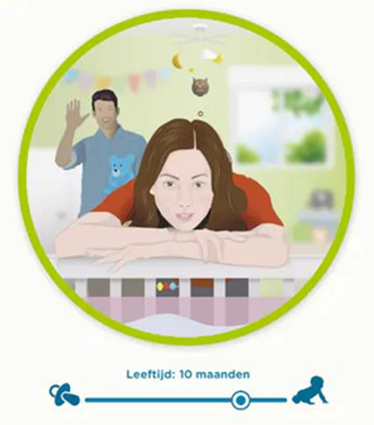 Gezichtsvermogen van een baby van 10 maanden