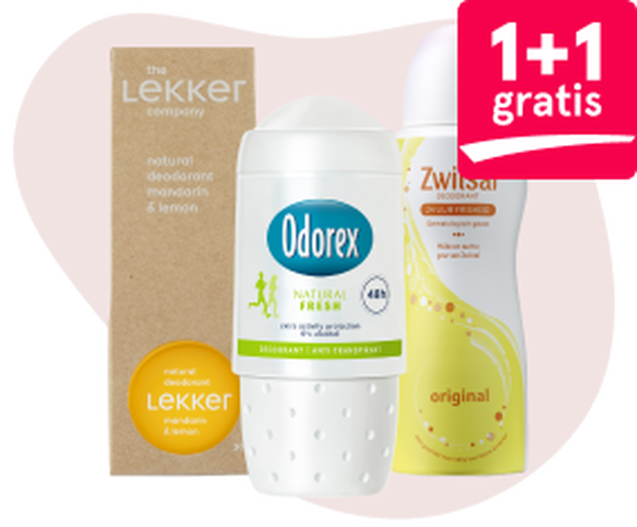 Alle deodorant 1+1 gratis