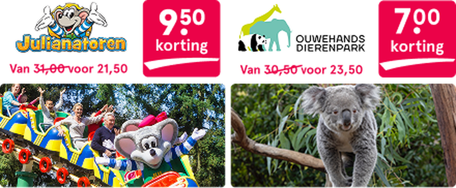 Julianatoren en Ouwehands Dierenpark vouchers