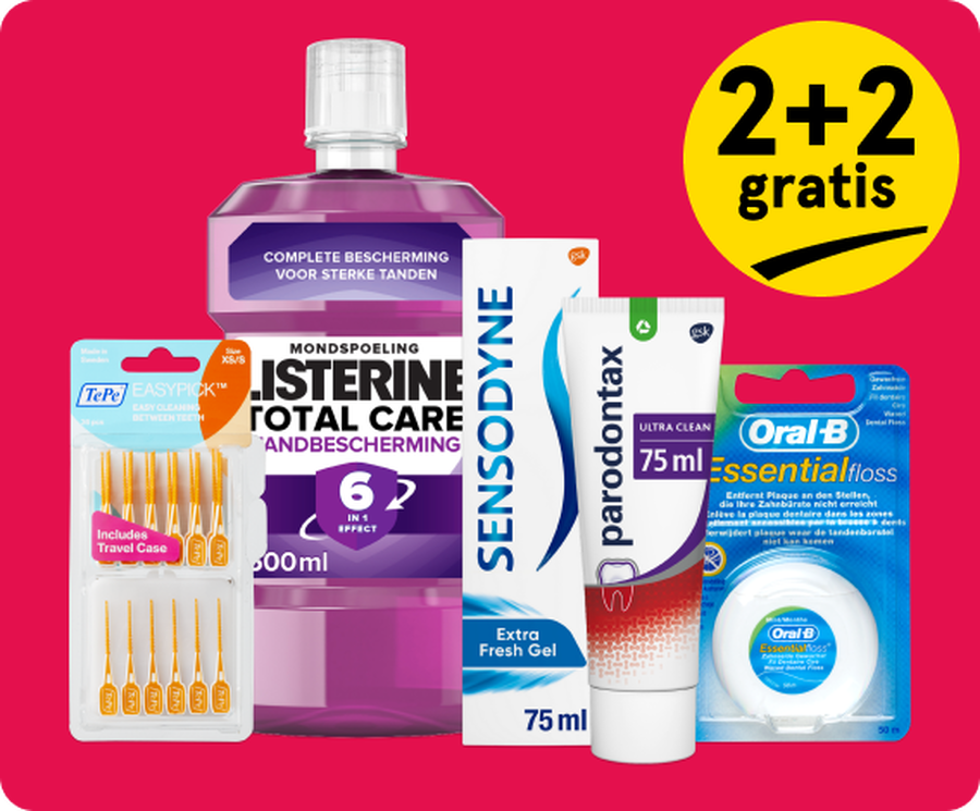 Heel veel mondverzorging 2+2 gratis