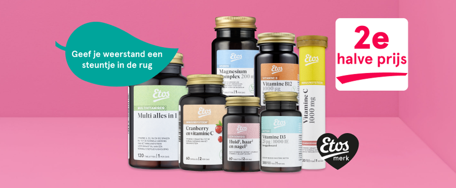 Etos vitamines 2e halve prijs