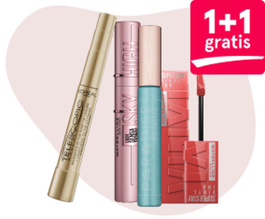 Heel veel make-up 1+1 gratis