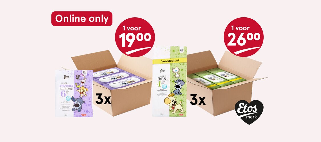 Extra voordeel op Etos luiers en broekjes