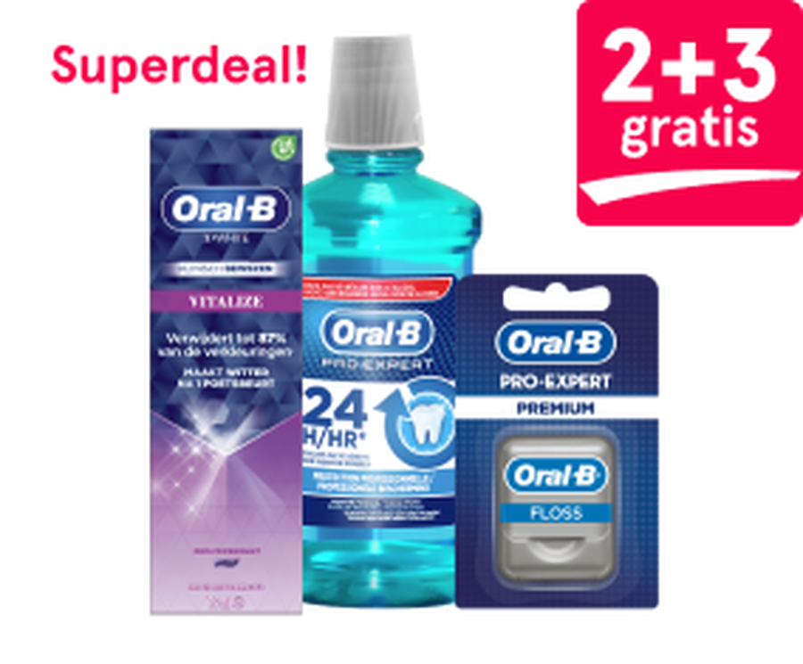 Oral-B superdeal 2+3 gratis