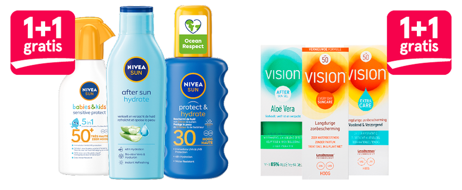 NIVEA zonbescherming en aftersun en Vision