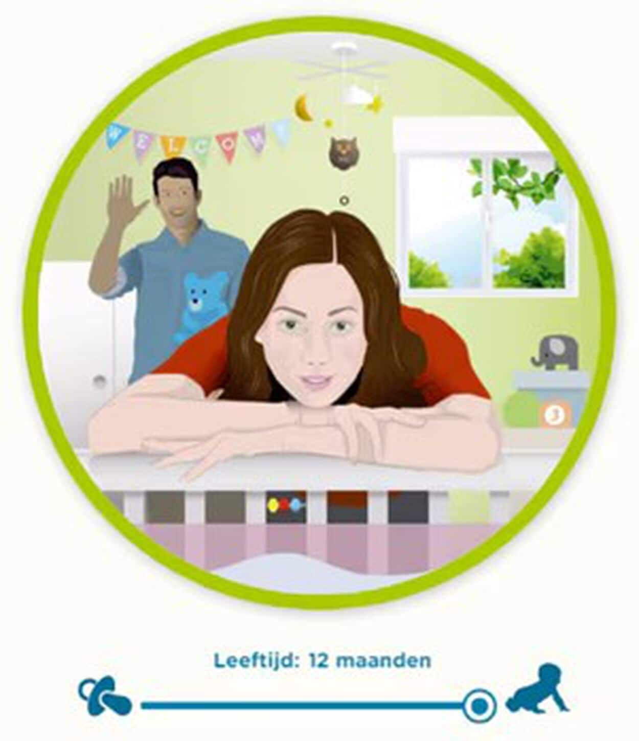 Gezichtsvermogen van een baby van 12 maanden
