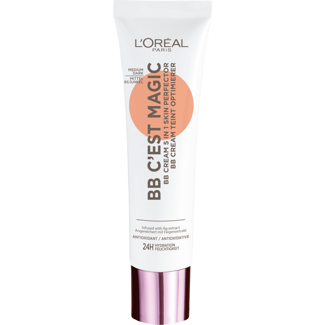 L’Oréal Paris Make-Up Designer BB C'est Magic BB Cream 05 Medium Dark met Hydraterend Vijg-extract en Antioxidanten SPF20