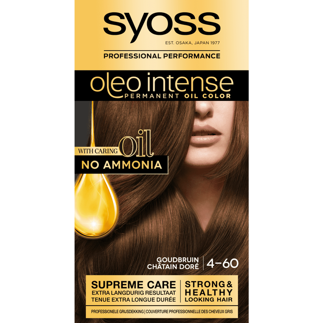 Syoss Oleo Intense Permanent Oil Color 4 60 Goud Bruin 115 Ml Etos