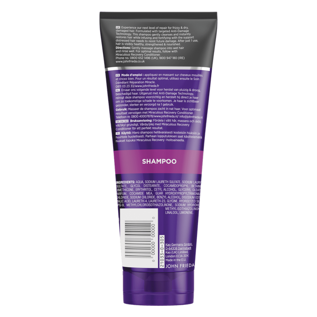 John Frieda Frizz Ease Miraculous Recovery Shampoo 250 ML ...
