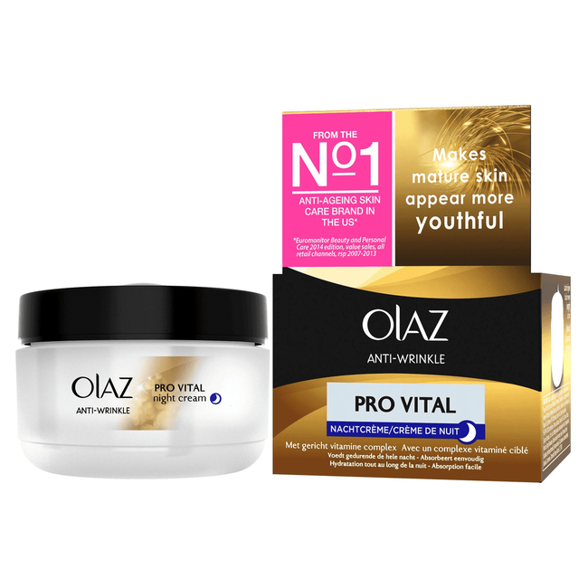 Olaz Anti-wrinkle Pro Vital Hydraterende Nachtcrème
