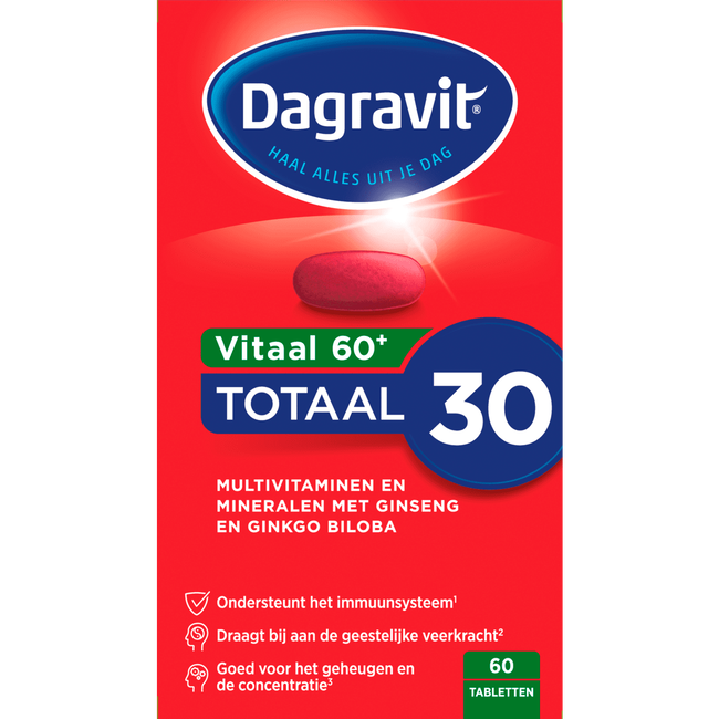 Dagravit Totaal 30 Xtra Vitaal 60+ Tabletten