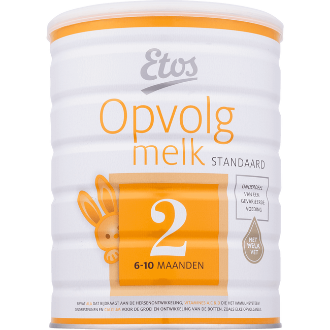 Etos Opvolgmelk Standaard 2 met melkvet voor baby's van 6 - 10 maanden - 800 gram