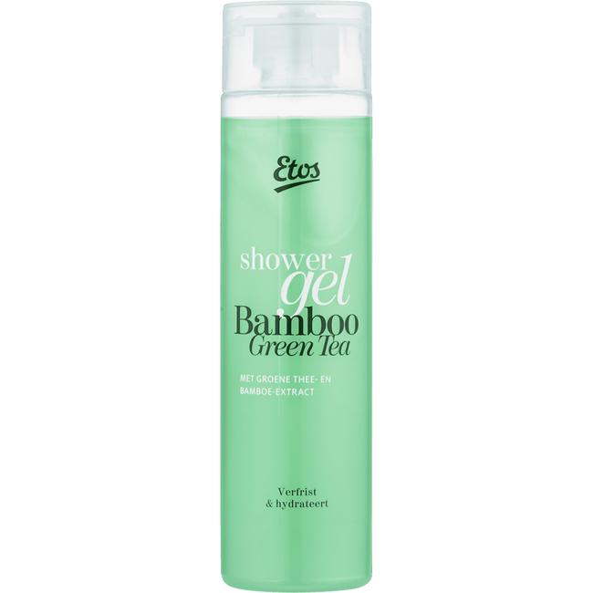 Etos shower gel Green tea & bamboo (met bubbels) 250 ML Etos