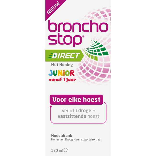 BronchostopHoestdrank Direct Junior met Honing