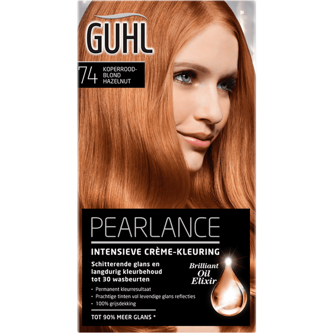 GUHL Beschermende Crème-kleuring PEARLANCE 74 - Koperrood Blond Hazelnoot