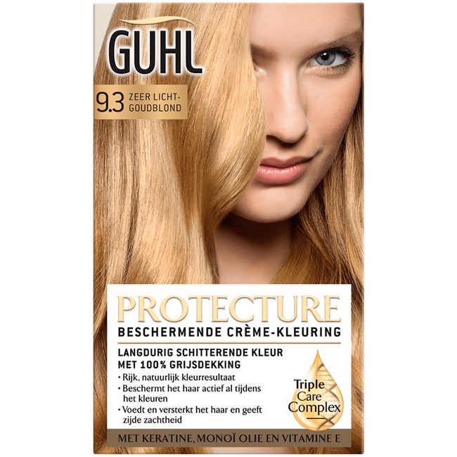 GUHL Beschermende Crème-kleuring PROTECTURE 9.3 - Zeer Licht Goudblond