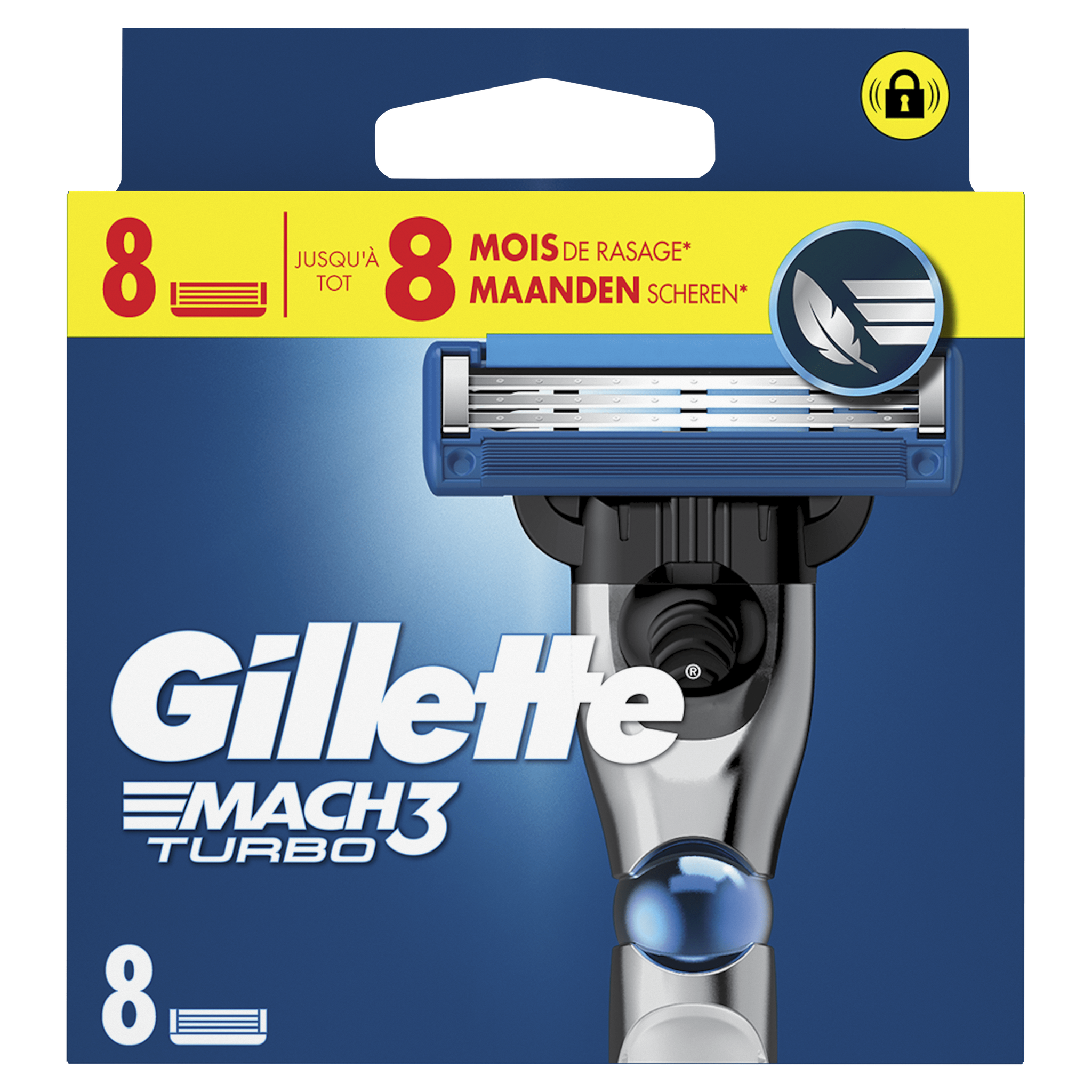 Gillette Mach3 Turbo Navulmesjes 8 stuks