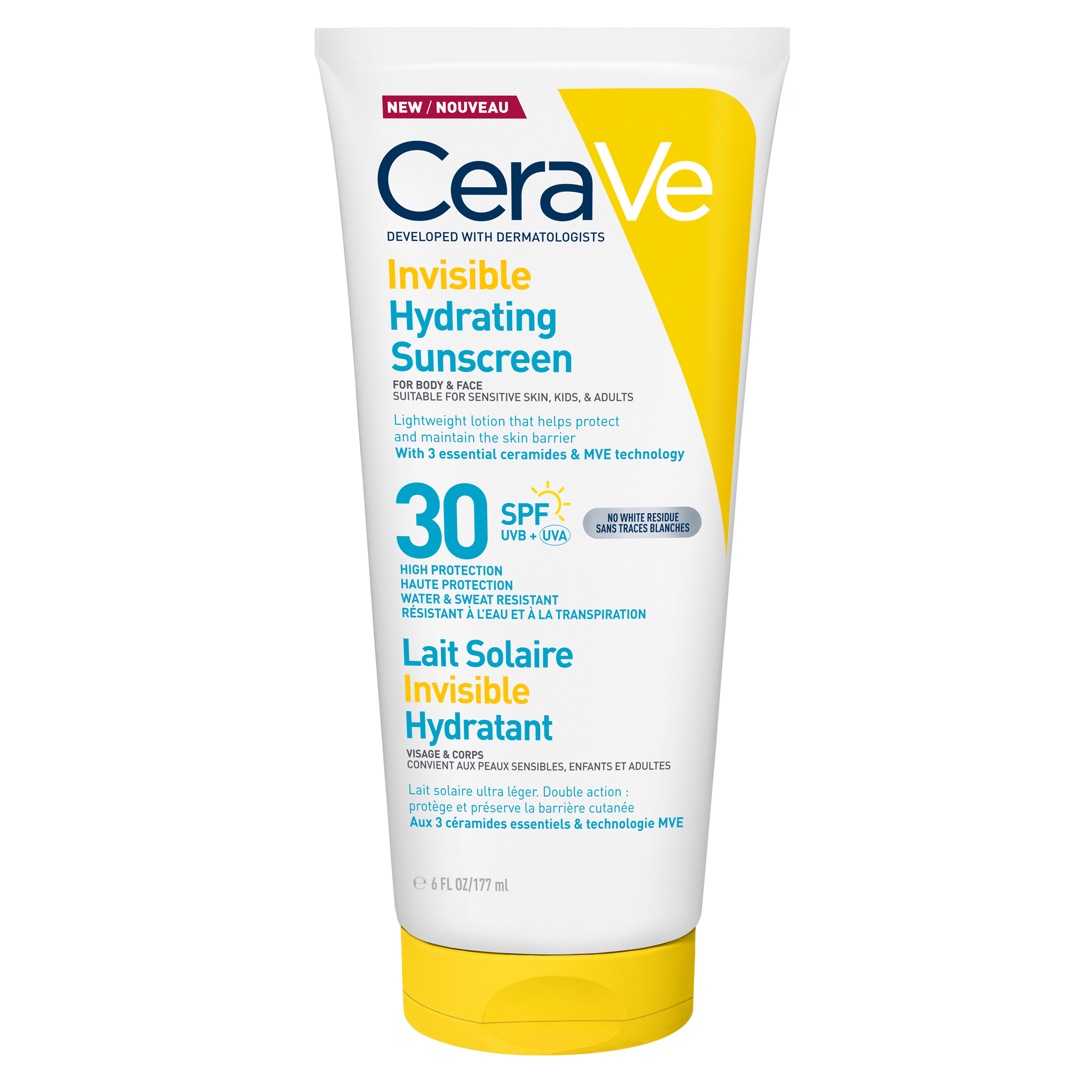 CeraVe Onzichtbare Hydraterende Zonnebrandcrème SPF30 177 ML