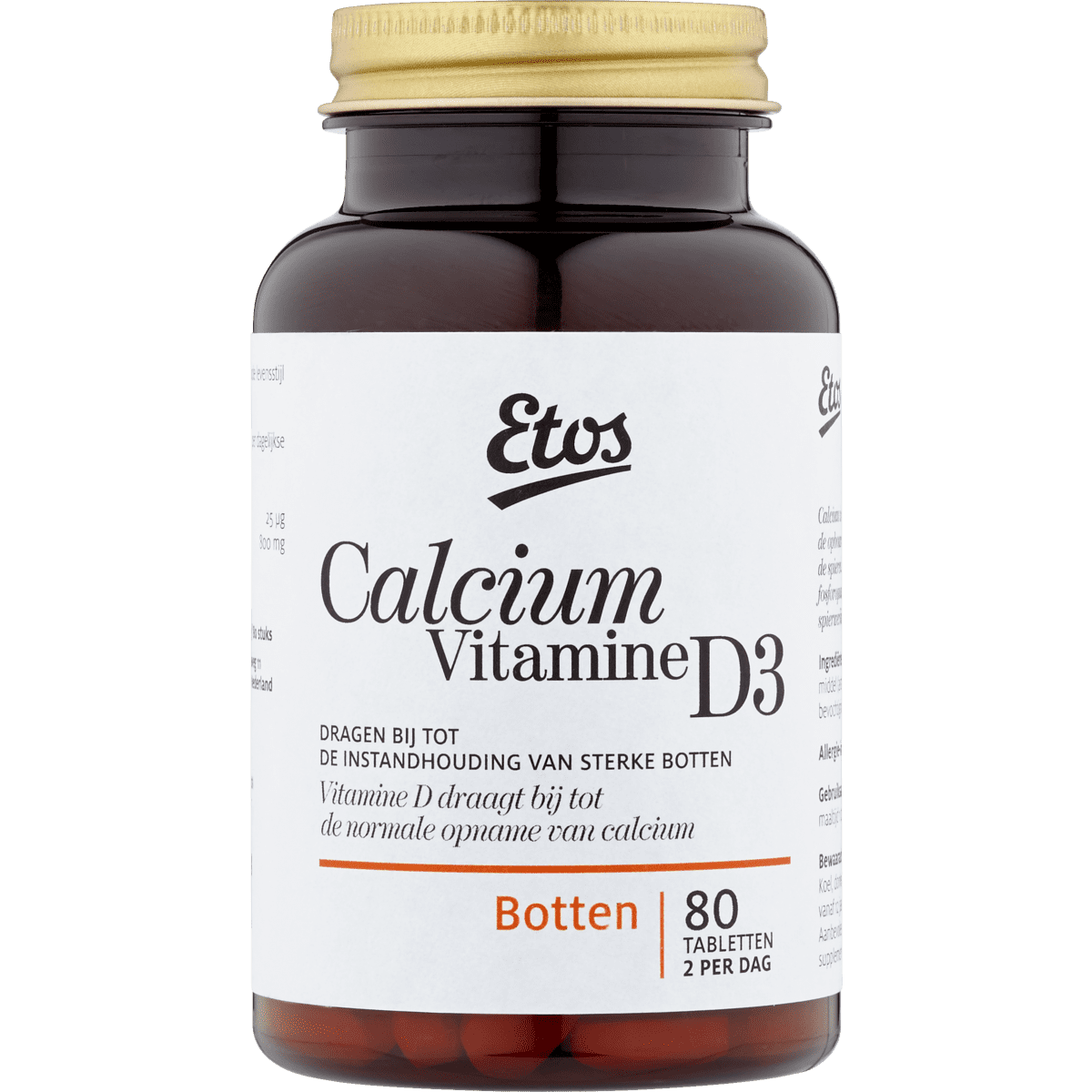 Etos Calcium Vitamine D3 Tabletten 80 EA Etos