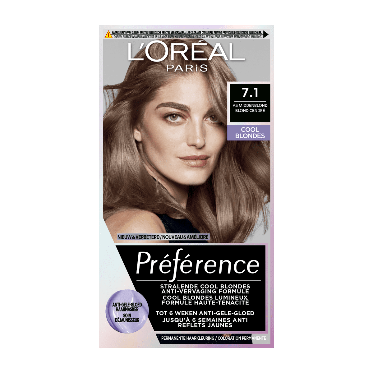 L'Oréal Paris Préférence Cool Blondes Permanente Haarverf 7.1 Iceland