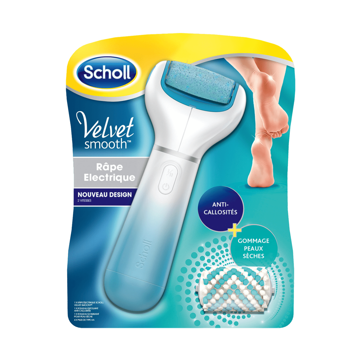 Scholl Voetvijl Elektrisch Velvet Regular Blauw 1 stuk 1 EA | Etos