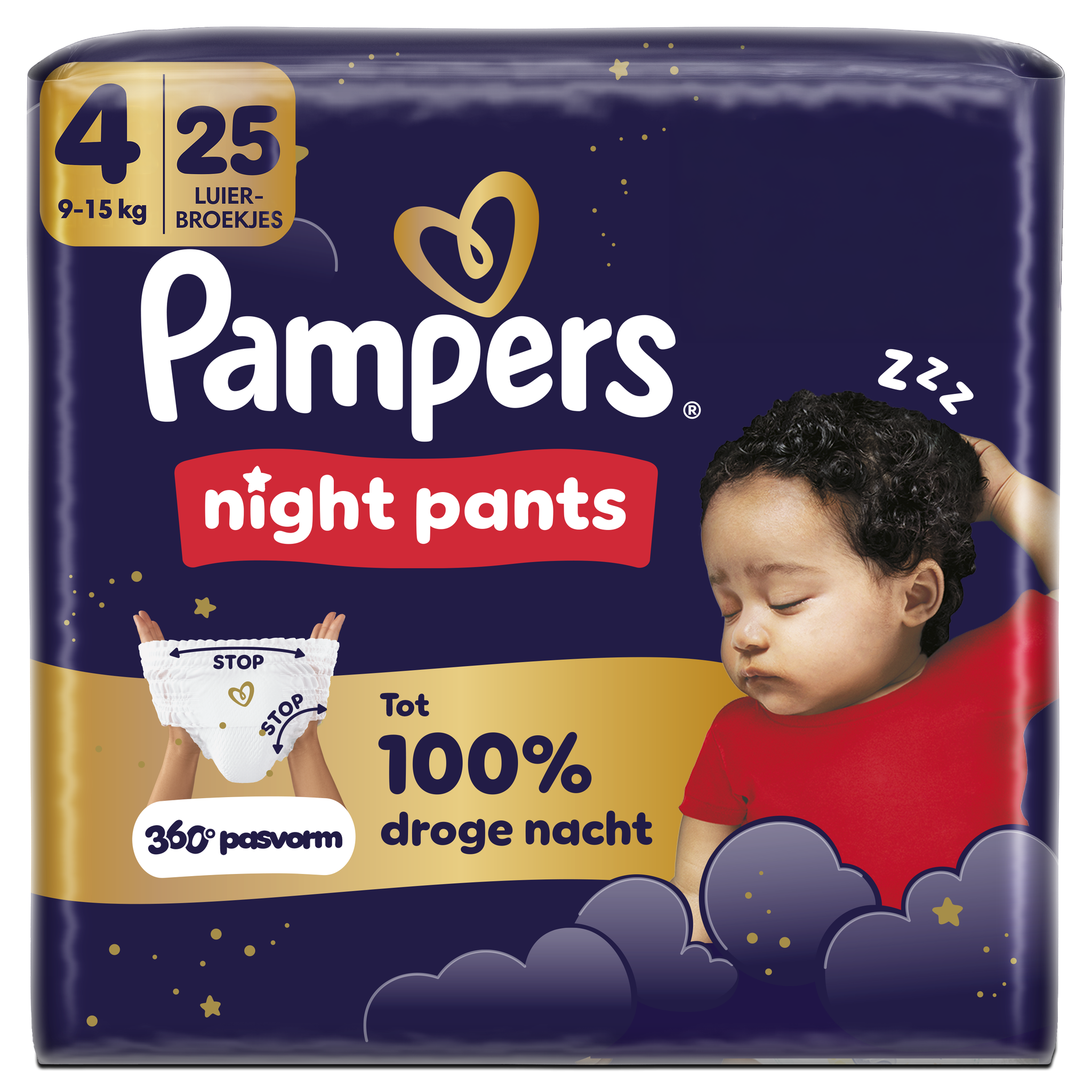 Pampers Baby Dry Night Pants Luierbroekjes Maat 4 9-15 kg 25 stuks