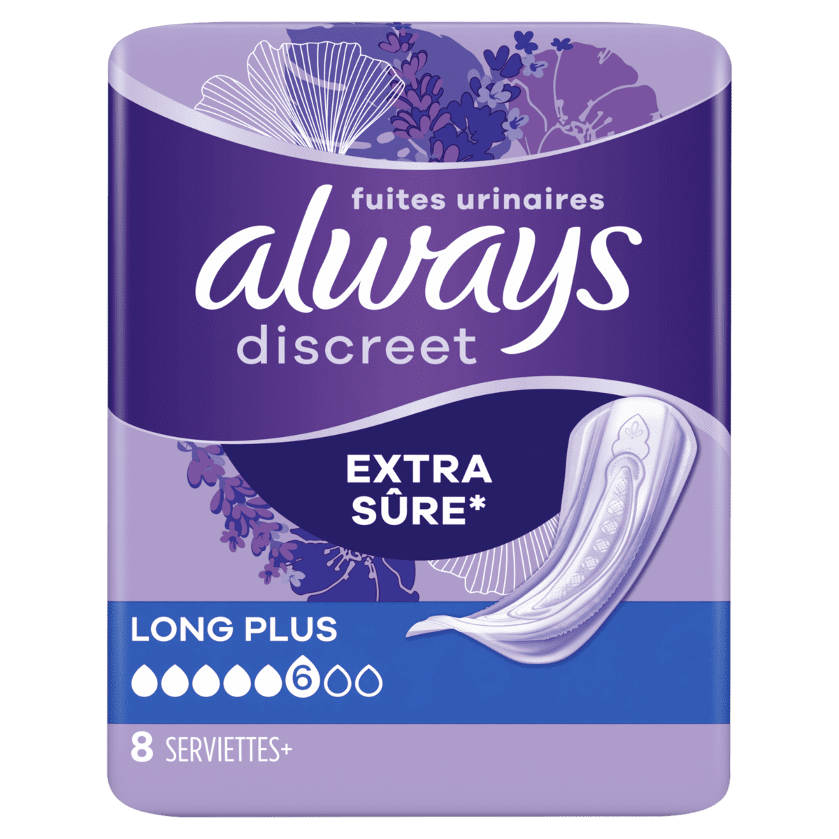 Always Incontinentieverband Discreet Long Plus 8 stuks