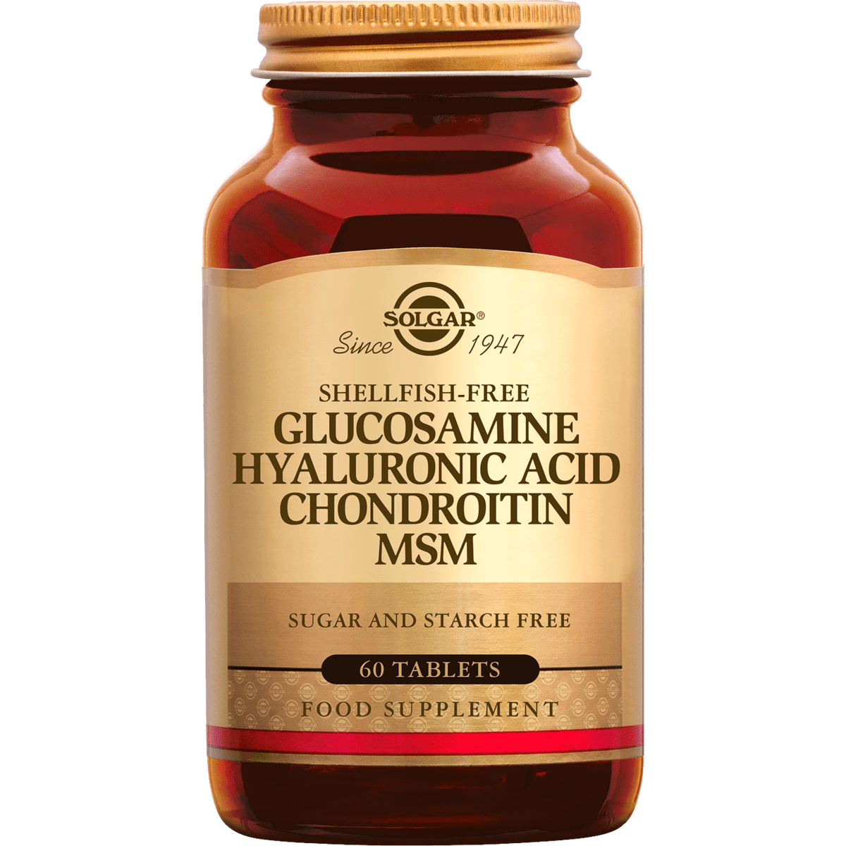 Solgar Glucosamine Hyaluronic Acid Chondroitin MSM 60 tabletten 60 EA