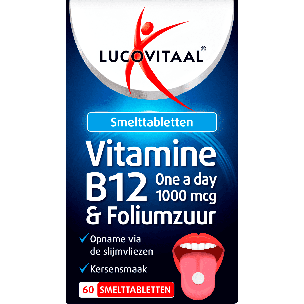 Lucovitaal B12 Smelttabletten met Foliumzuur 60 stuks