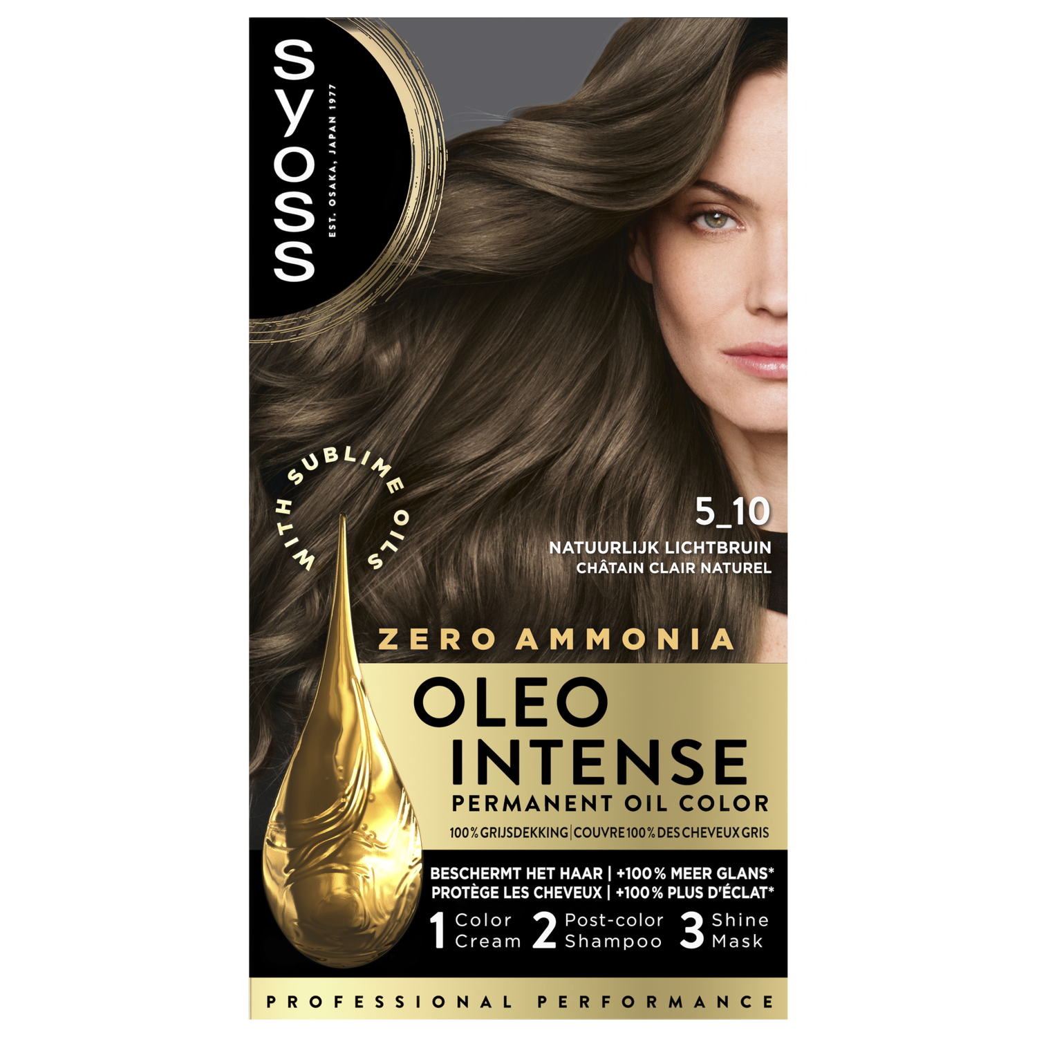 Syoss Oleo Intense Permanente Haarkleuring 5-10 Cool Bruin