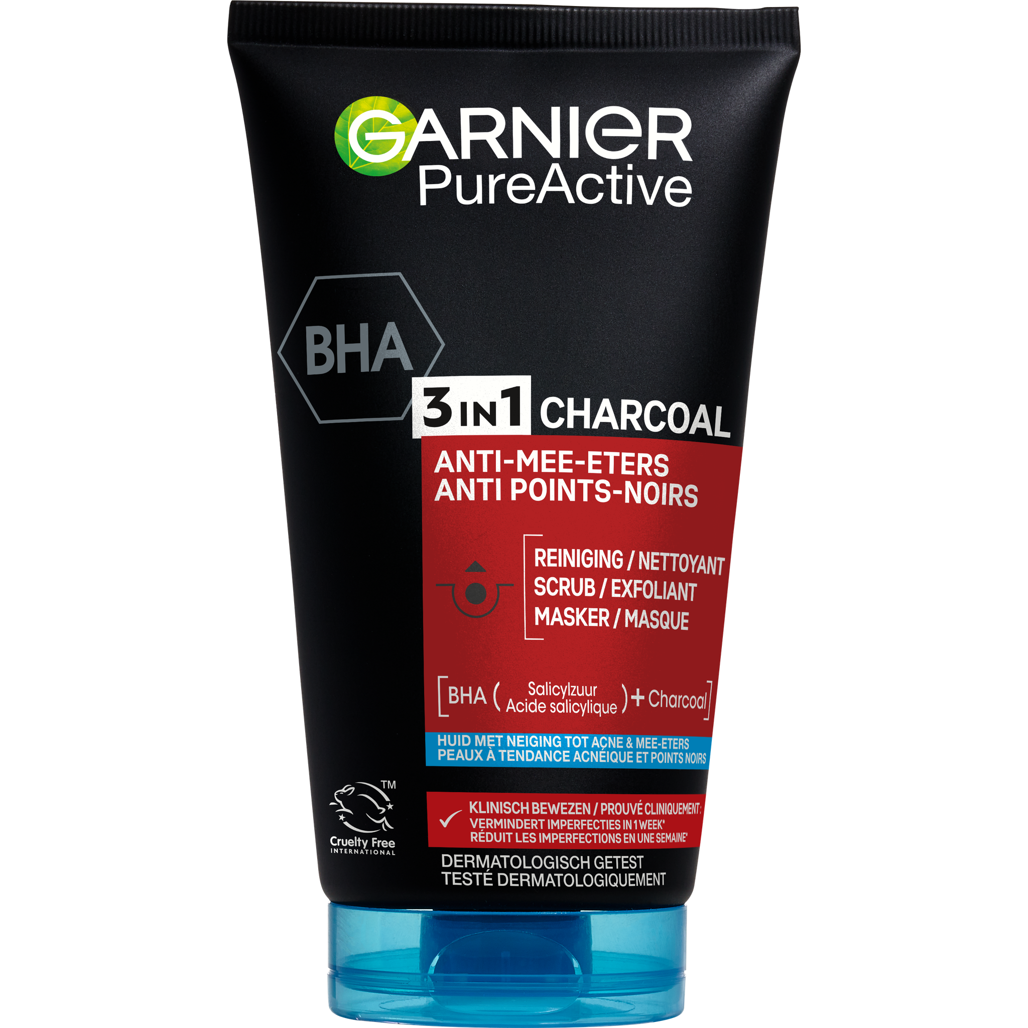 Garnier PureActive 3-in-1 Gezichtsreiniger Charcoal 150 ML