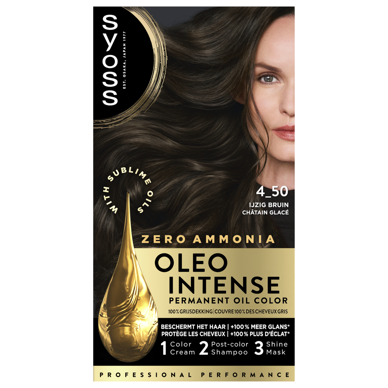 Syoss Oleo Intense Permanente Haarkleuring 4-50 Ijzig Bruin