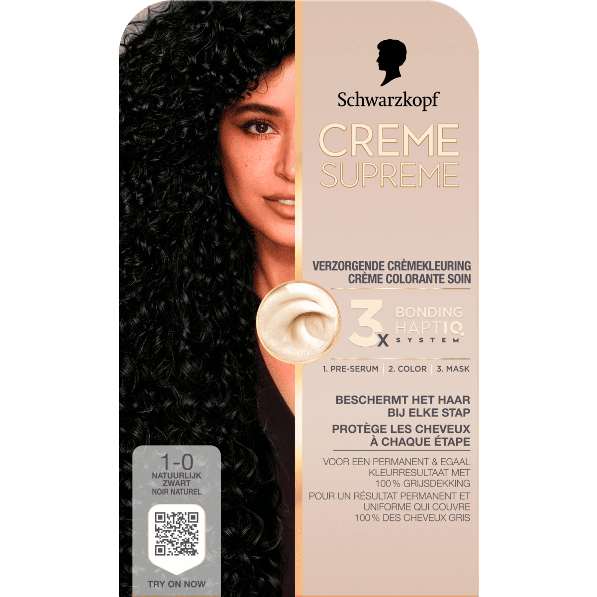 Schwarzkopf Creme Supreme Haarkleuring 1-0 Natuurlijk Zwart