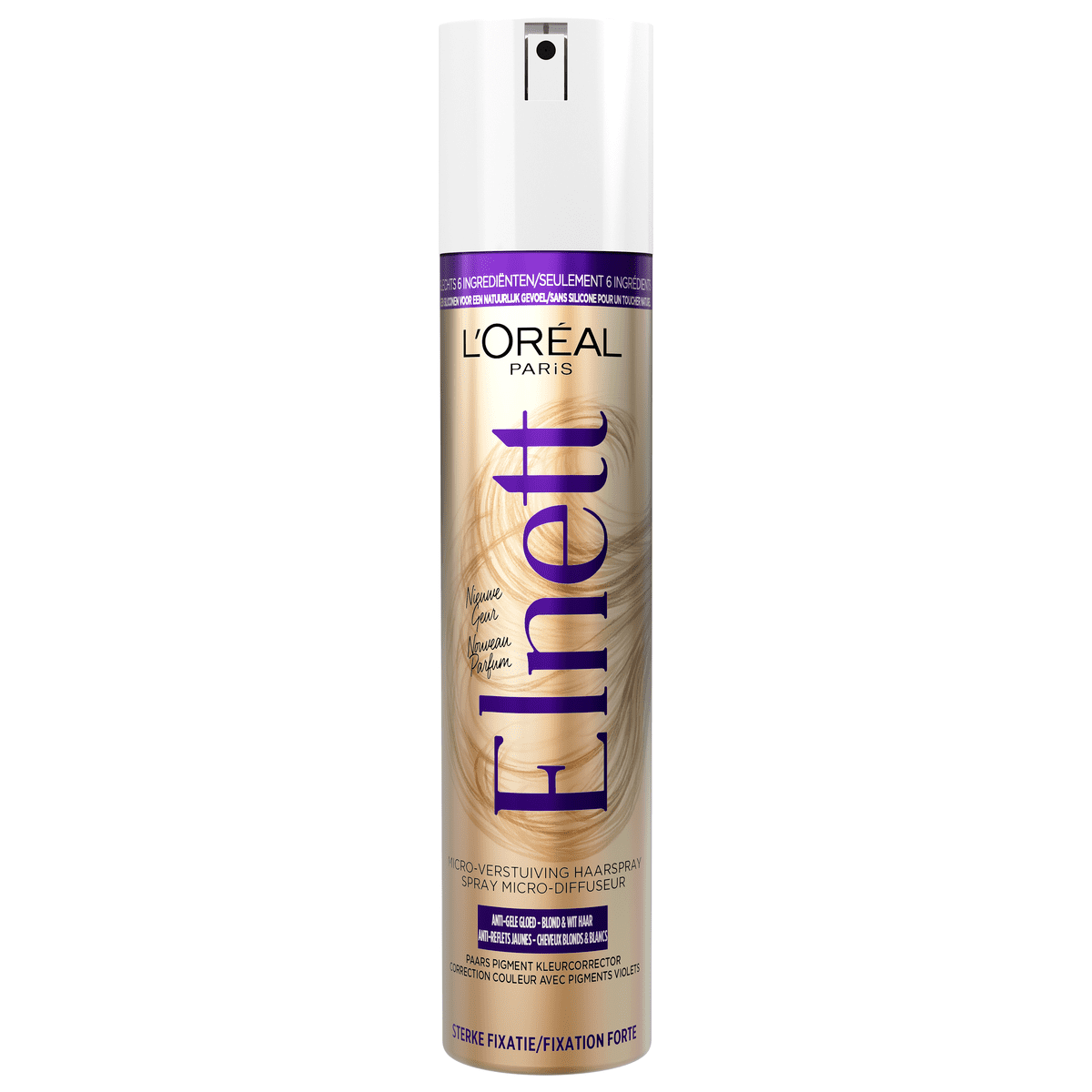 L'Oréal Paris Elnett Purple Sterke Fixatie Haarlak Blond En Wit Haar 200ML