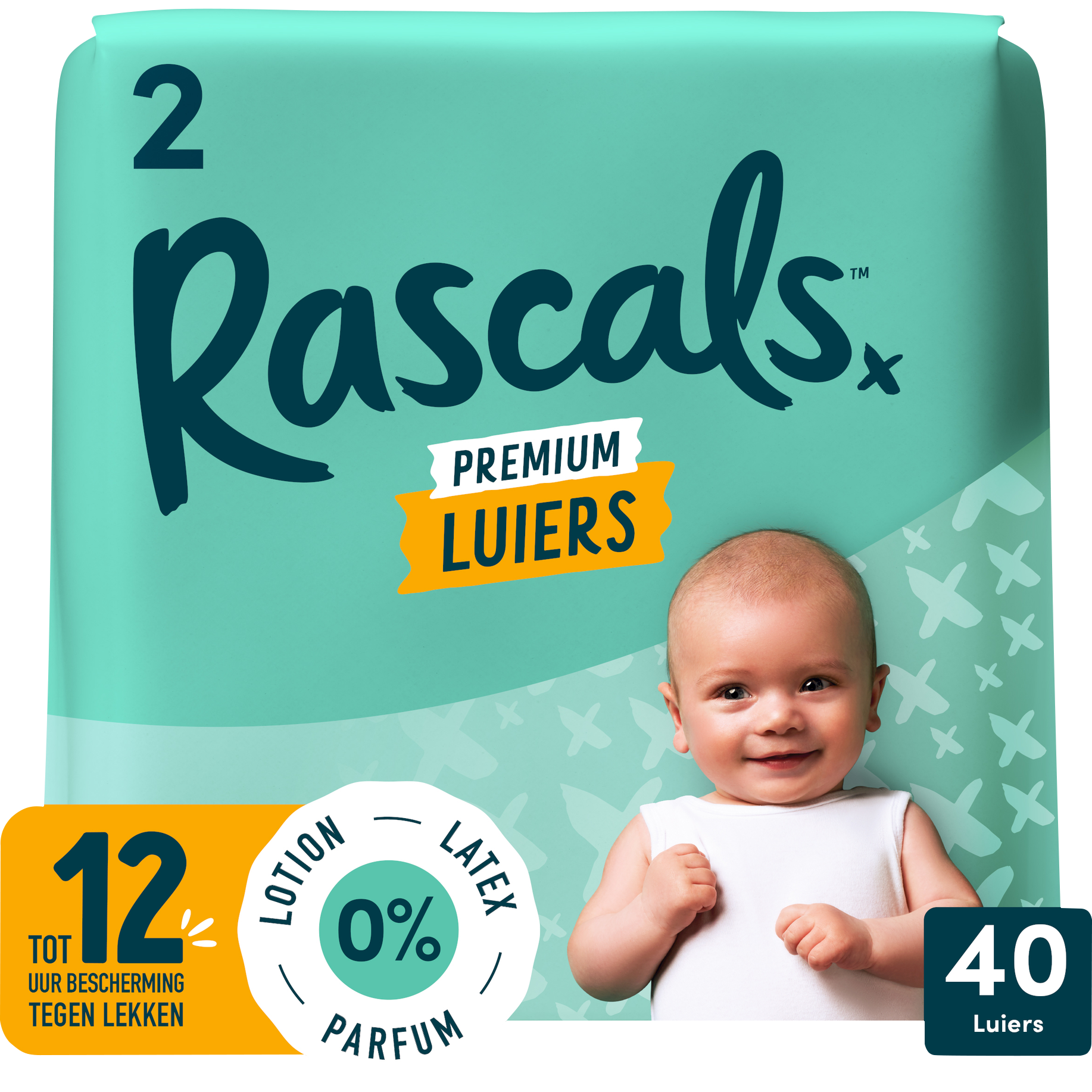 Rascals Premium Luiers Maat 2 4-8 KG 40 stuks