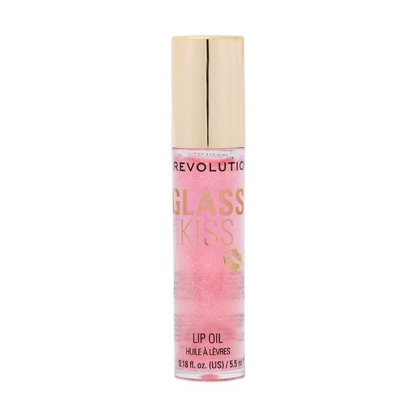 Revolution Glass Kiss Roller Ball Lip Oil Fairytale Peach Shimmer
