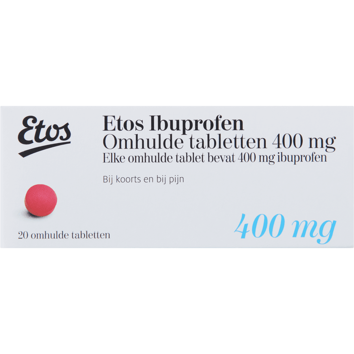 Etos Ibuprofen 400 mg Omhulde Tabletten 20 EA Etos Etos Ibuprofen 400 mg Omhulde Tabletten 20 EA Etos